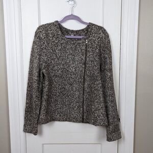 J. Jill | Asymmetrical Zip Knit Sweater Size Large